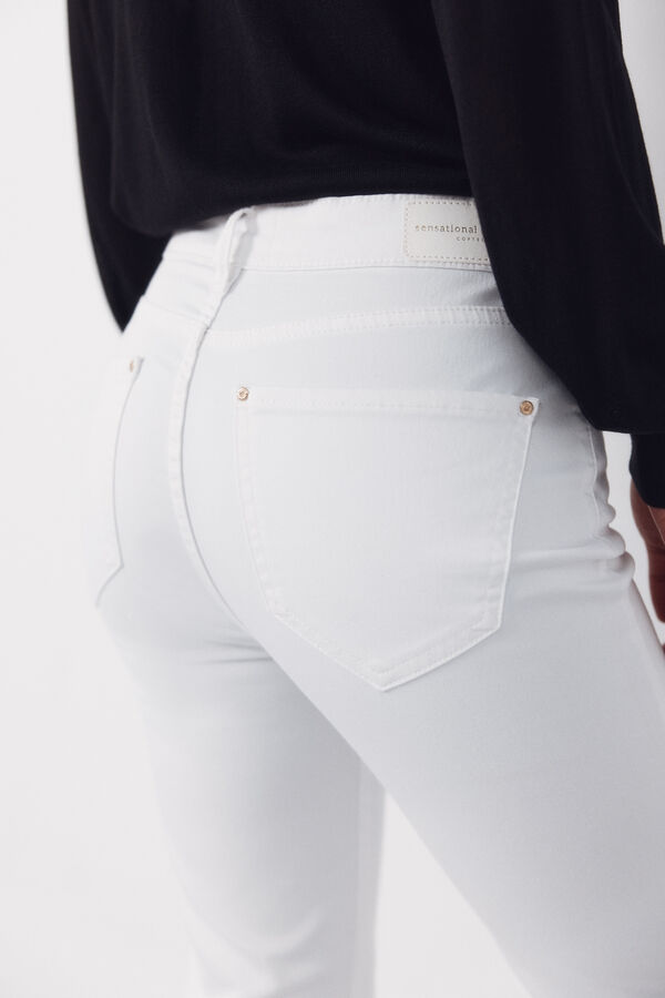 Cortefiel Cropped flared jeans SENSATIONAL White
