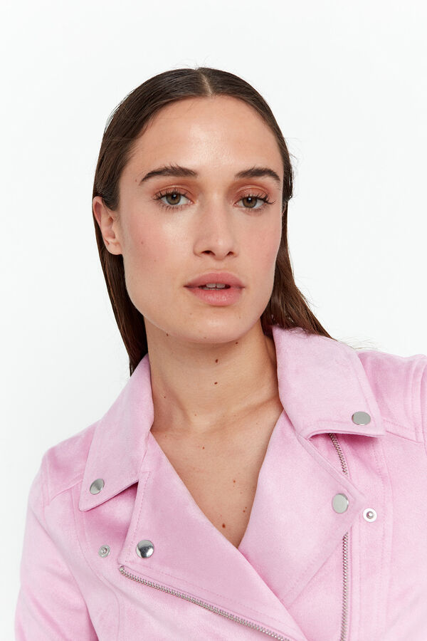 Vero Moda Blus&atilde;o de camur&ccedil;a com tachas Roxo