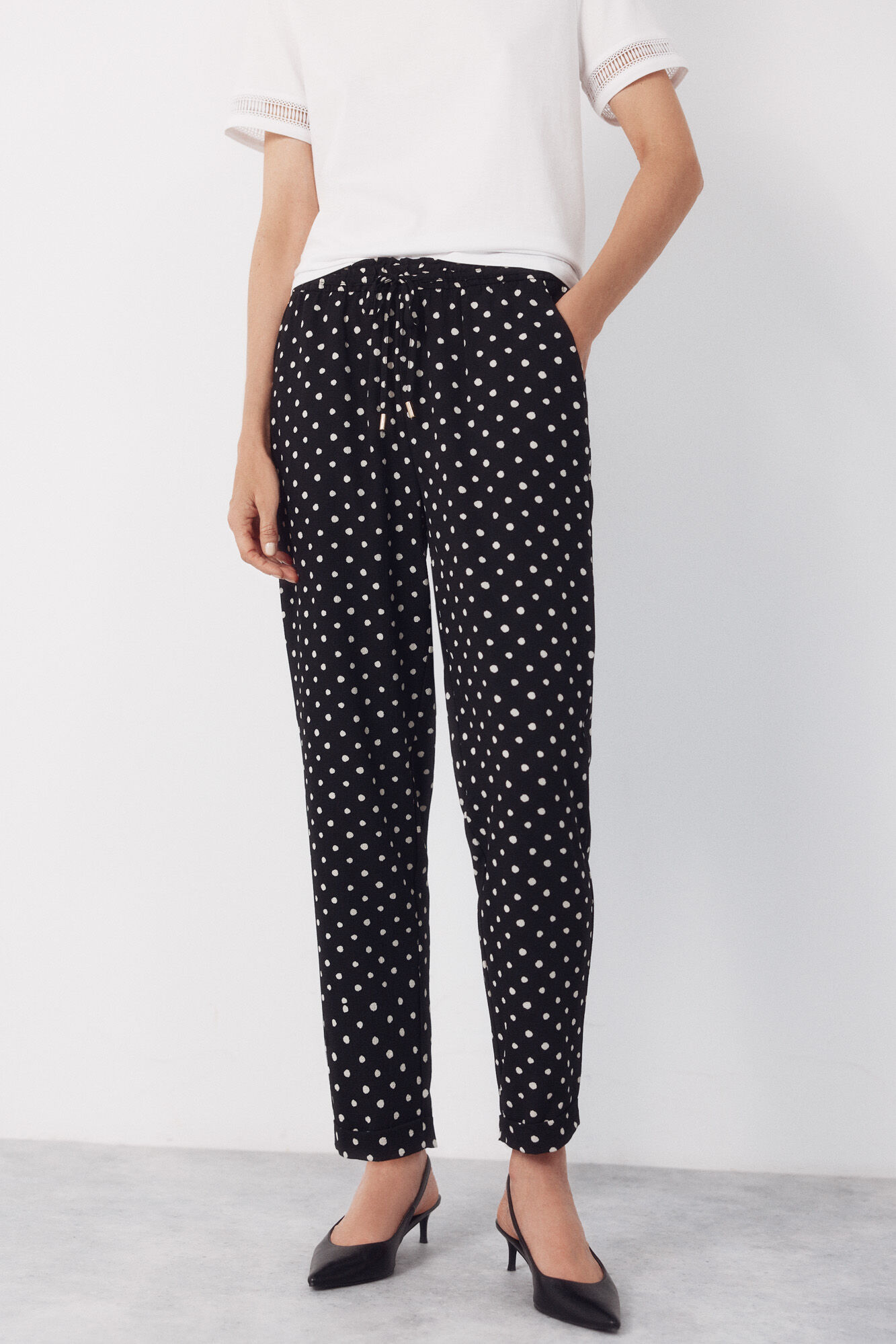 Cortefiel Pantal&oacute;n flu&iacute;do con textura