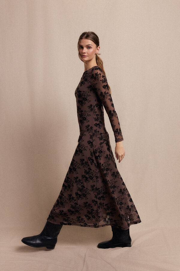 Slowlove Vestido devorado Multicolorido