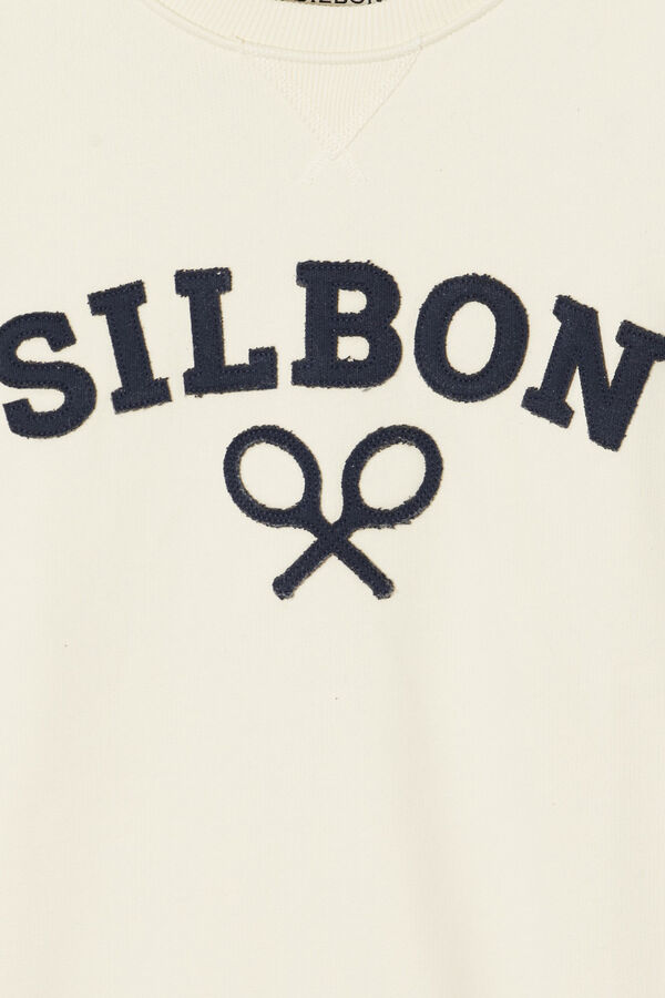 Silbon Sweatshirt silbon raquete m&eacute;dia  Castanho