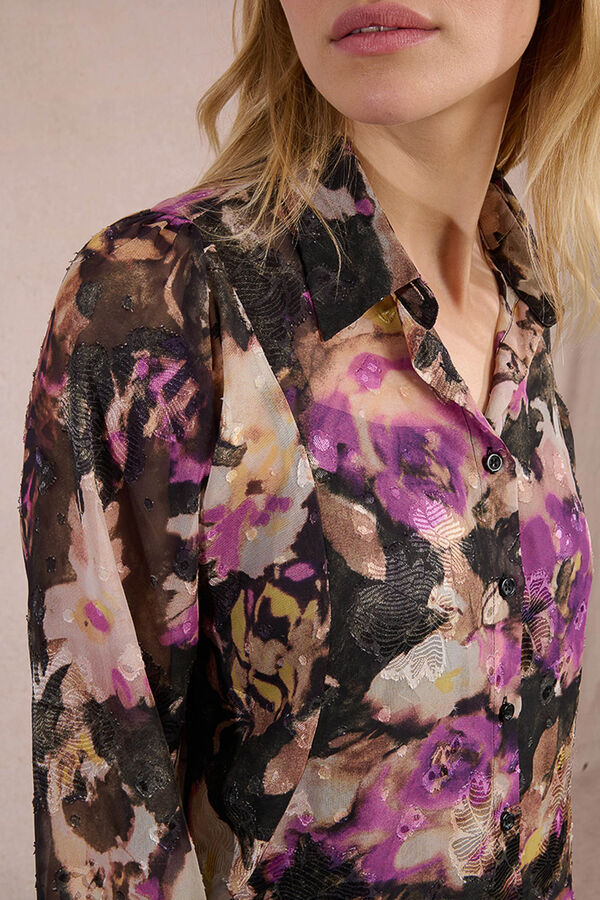 Molly Bracken Camisa de manga comprida com estampado Multicolorido