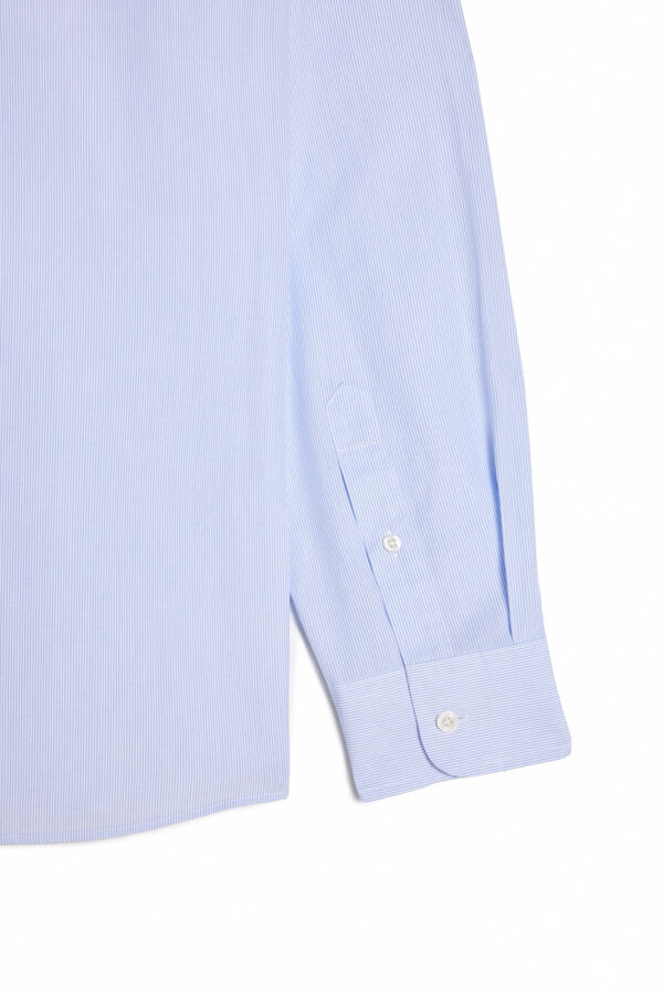 Cortefiel Camisa rayas manga larga Blue