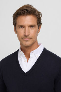 Silbon Jersey cuello pico retro