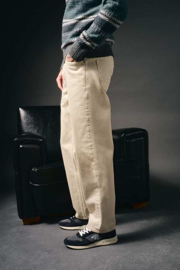 OOTO Cal&ccedil;a jeans straight fit Tostado