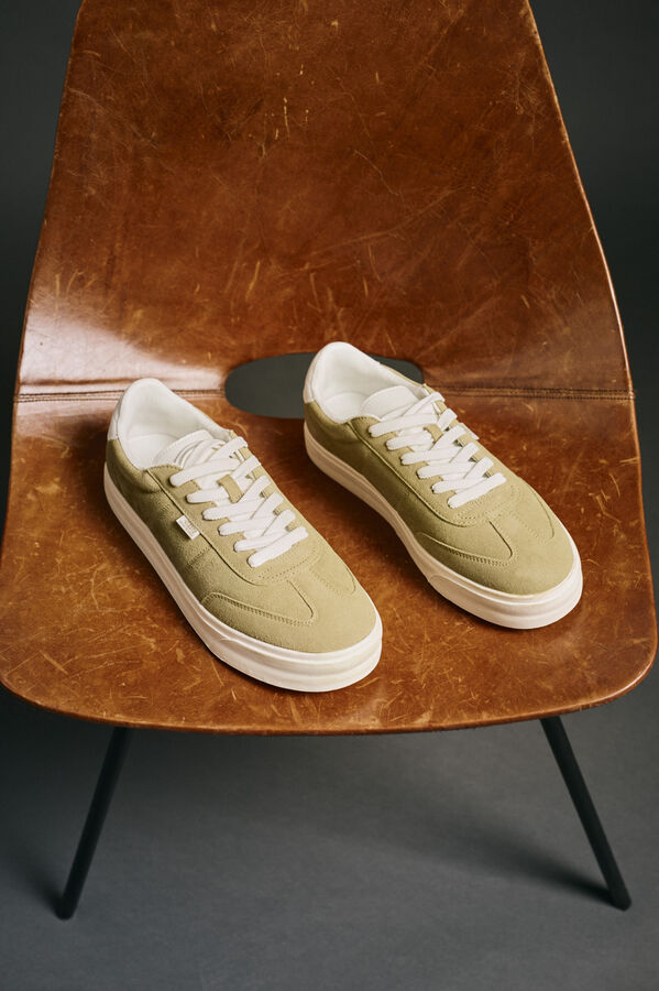 OOTO Zapatilla piel Verde oscuro