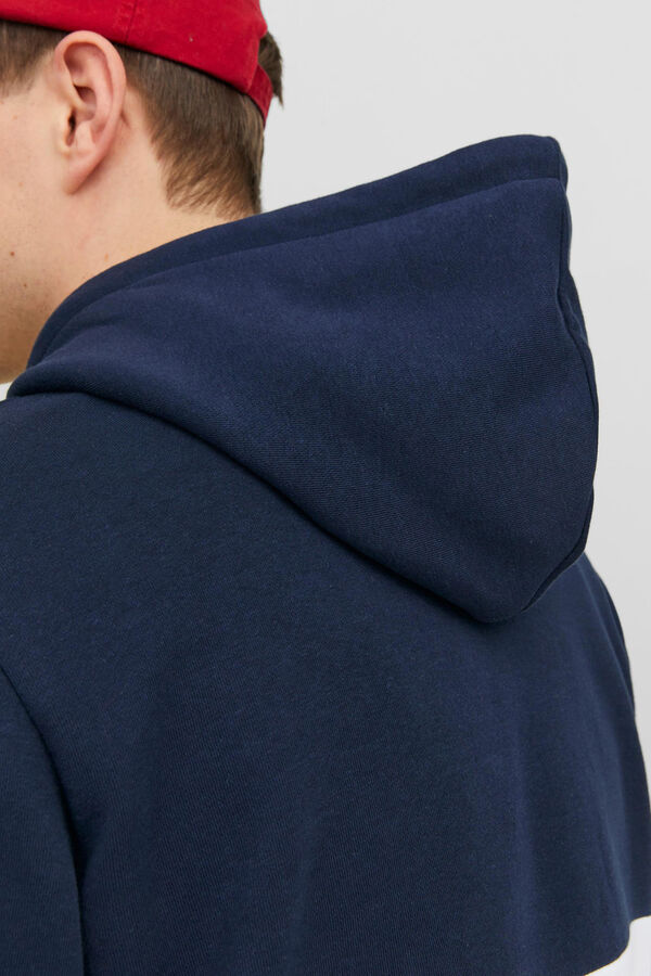 Jack & Jones Colour block hoodie Navy