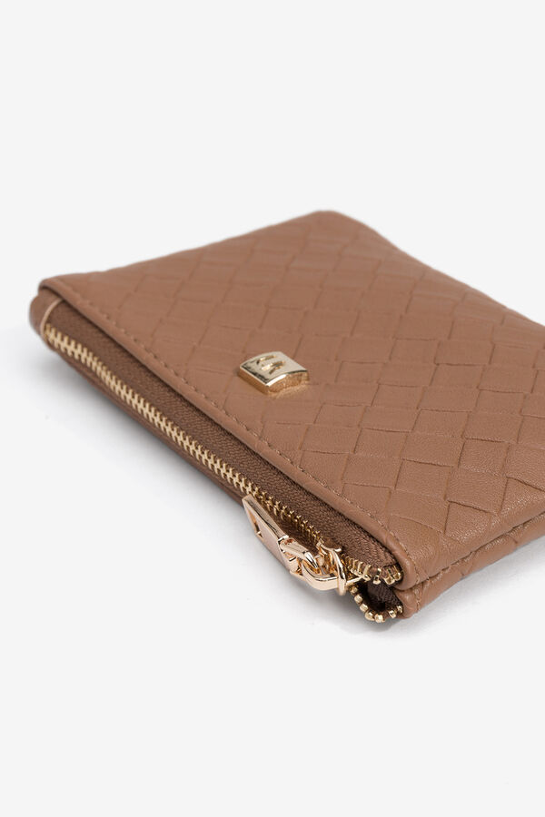 Vilanova Bolsa com efeito couro em relevo Castanho