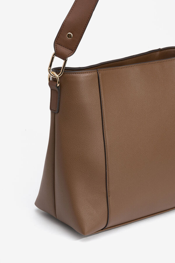 Vilanova Bolso de Hombro Efecto Piel Marrón