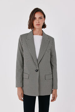 Cortefiel Blazer mujer de tejido de cuadros