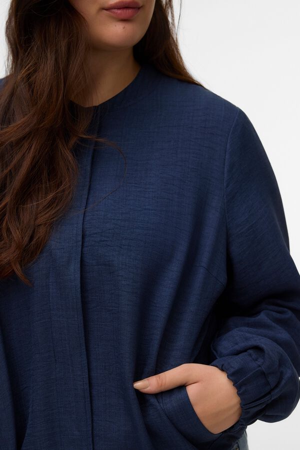 Vero Moda Curve Cazadora bomber talla grande Azul marino