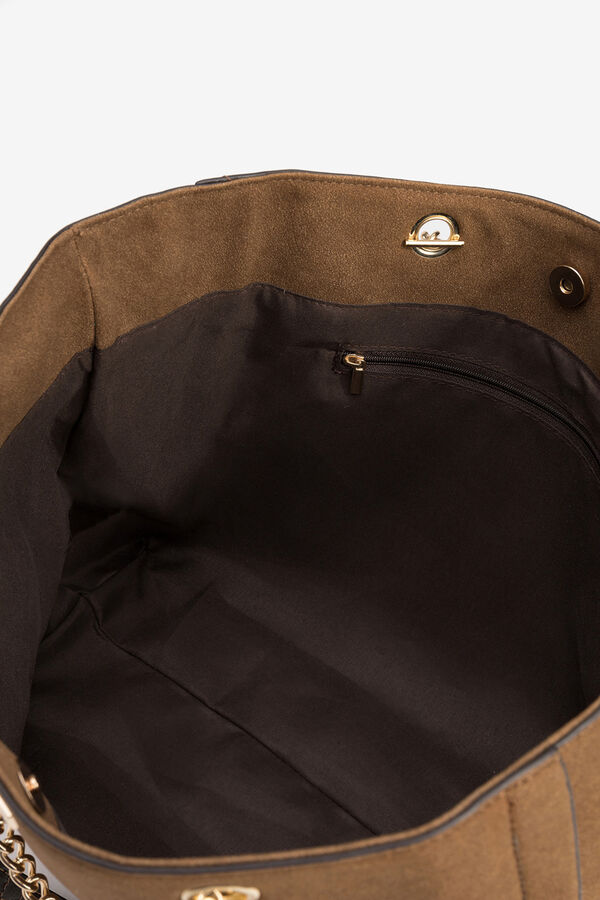 Vilanova Bolso Shopper Efecto Gamuza Brown