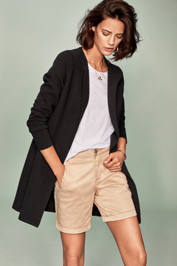 Vila Blazer de malha tecido estruturado Preto