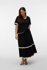 Vero Moda Curve Top detalles bordados talla grande Negro