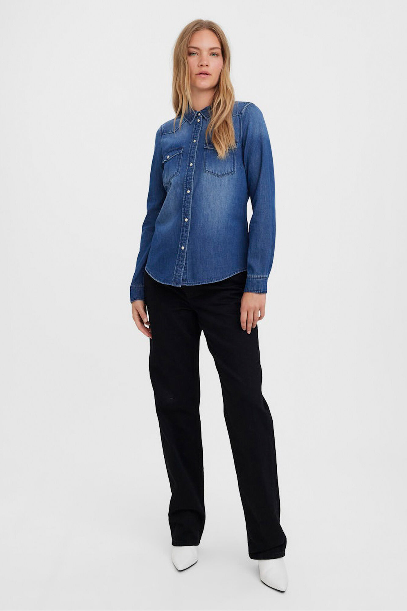 Vero Moda Camisa de manga comprida em denim
