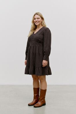 Vestido peplum de pico