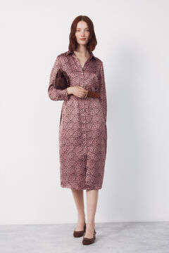 Cortefiel Vestido camisa de cetim