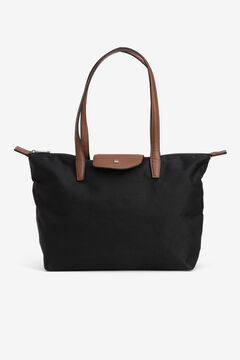 Vilanova Mala tote bag de nylon combinada Preto