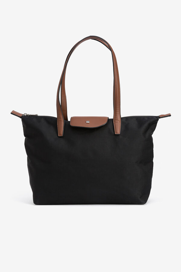 Vilanova Mala tote bag de nylon combinada Preto