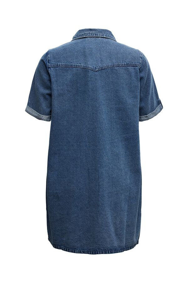 Vero Moda Curve Vestido vaquero corto tallas grandes Azul
