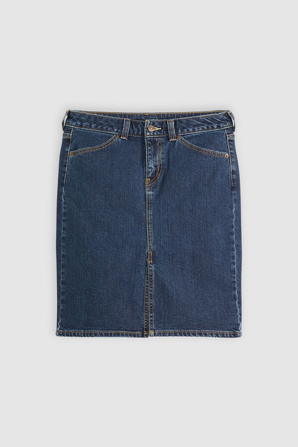 Levi's Levis&reg; Low Midi Denim Skirt  Blue