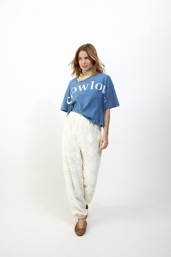 Slowlove Camiseta crop Slowlove Azul