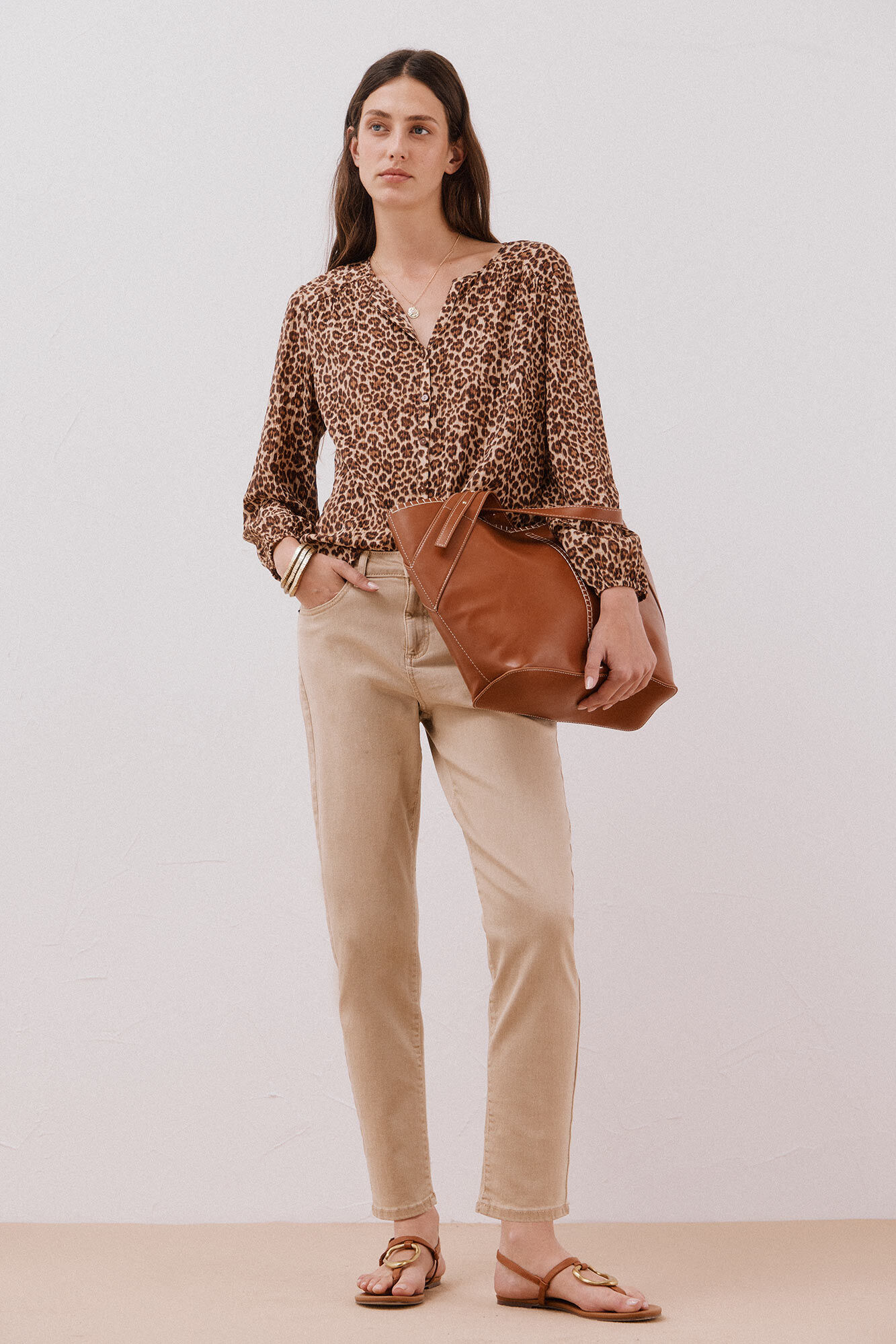 Cortefiel Blusa gola redonda