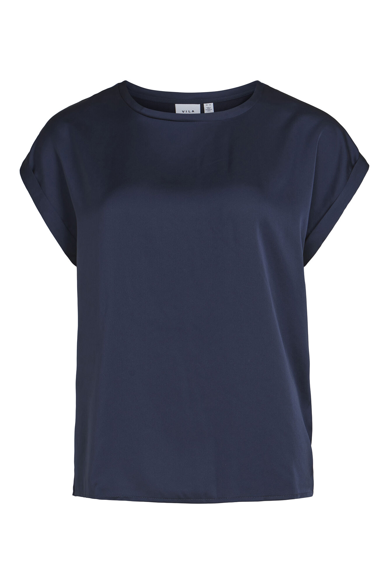 Vila Blusa satinada manga corta
