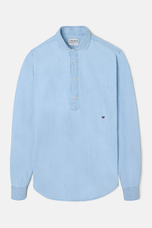 Silbon Polera warm jeans Azul