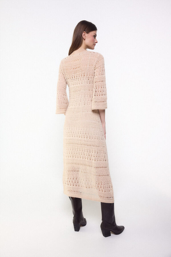 Slowlove Openwork knit dress Nude