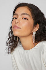 Cortefiel Waterfall earring White