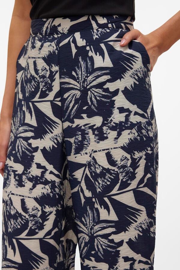 Vero Moda Pantal&oacute;n largo fluido Azul marino