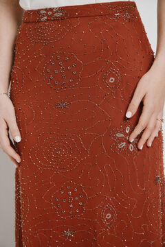 Vero Moda Saia midi com pedraria