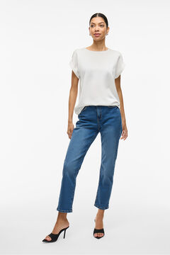 Vila Top satinado de manga corta