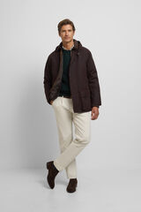 Silbon Abrigo cl&aacute;sico encerado Marr&oacute;n