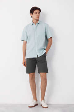 Cortefiel Camisa cuadro vichy manga corta