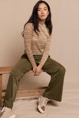 Slowlove Suede pleated trousers Green