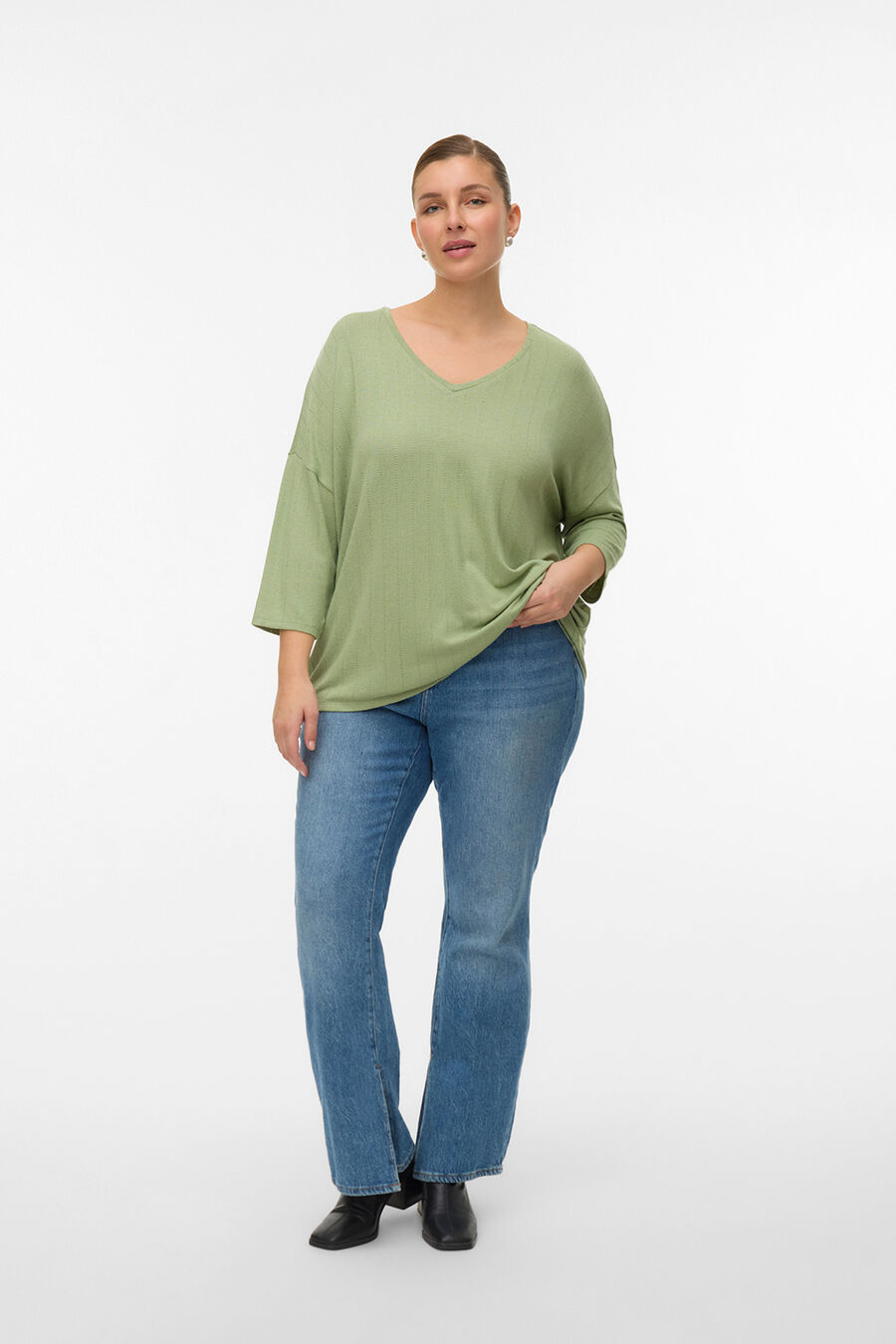 Camiseta manga larga talla grande