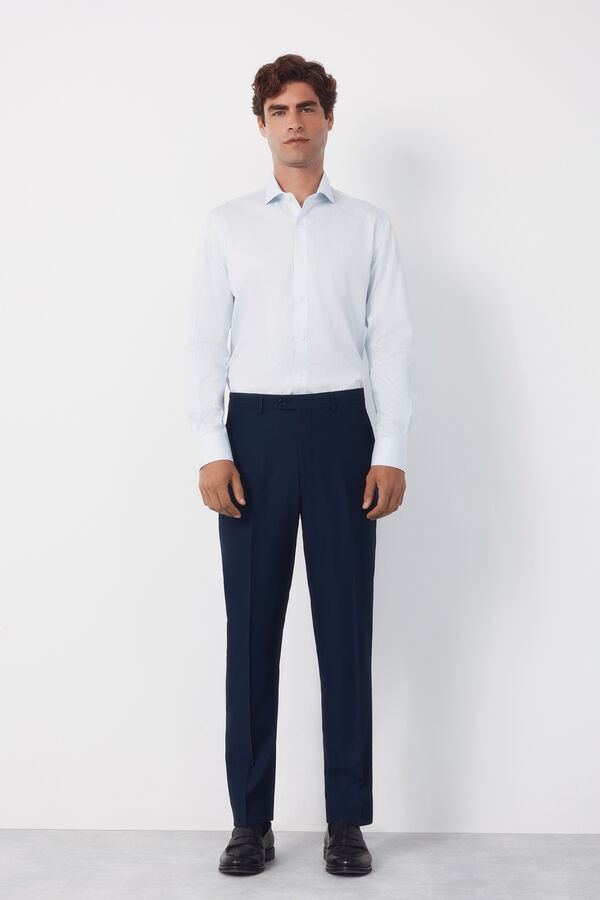 Cortefiel Structured trousers Serie XXI Navy