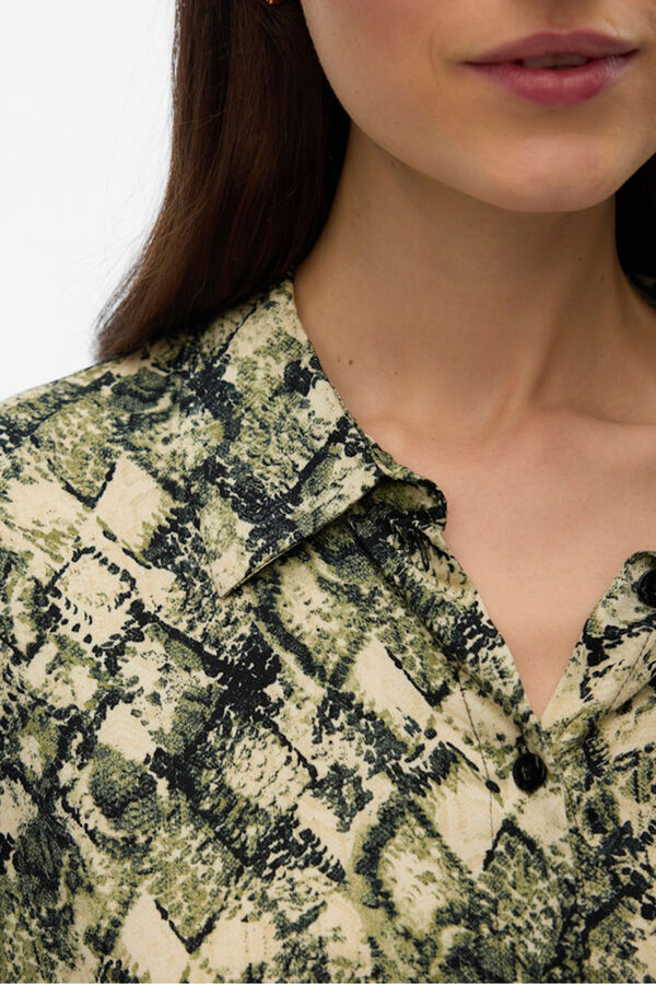 Vero Moda Camisa estampada manga larga Verde