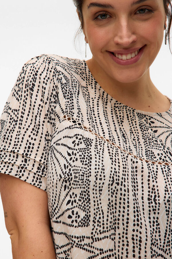 Blusa de manga corta talla grande Camisas y blusas de mujer SPF