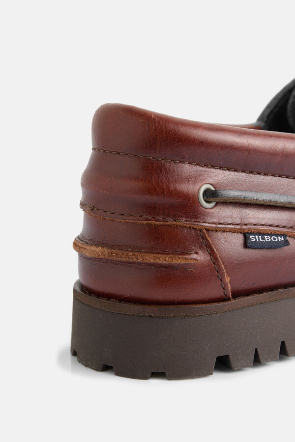 Silbon Zapato n&aacute;utico clasico Marr&oacute;n