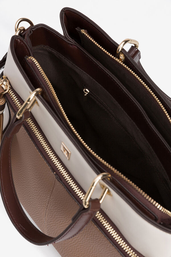 Vilanova Mala City com efeito couro tricolor Tostado