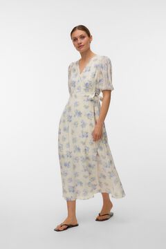 Vero Moda Vestido cruzado estampado