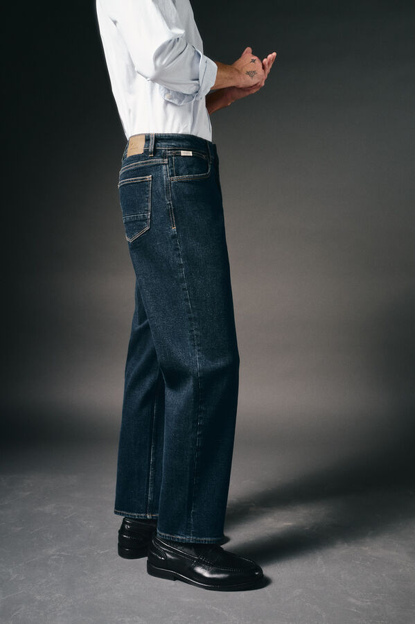 OOTO Pantal&oacute;n vaquero straight fit Azul marino