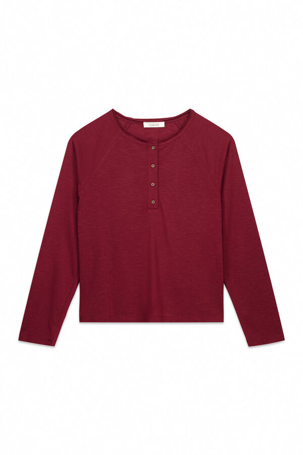 Slowlove Top punto panadero Garnet