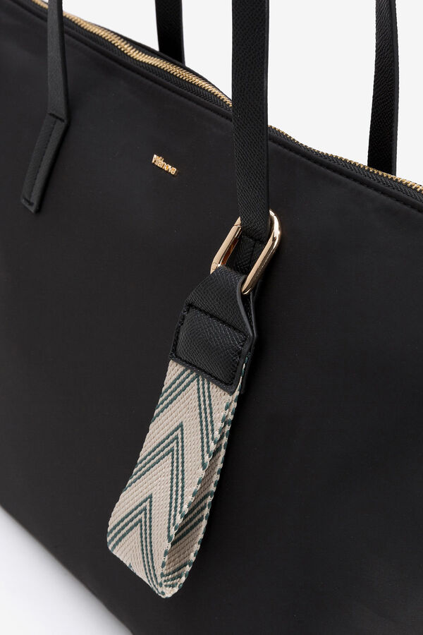 Vilanova Mala tote bag com aplique Preto