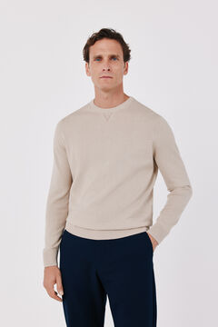 Cortefiel Jersey punto fino algod&oacute;n cuello redondo