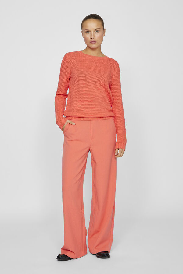 Vila Camisola de malha com gola redonda Subiu