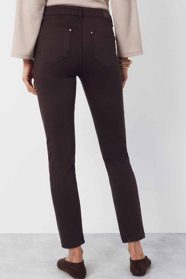 Cortefiel Jeans Sensational Pitillo color Marr&oacute;n oscuro